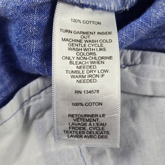 Vineyard Vines Breaker Short Size 35 Blue 100% Cotton Shorts Zip Fly Pockets - Picture 9 of 10